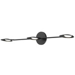 Rotaire Bathroom Vanity Light - Black / Frosted