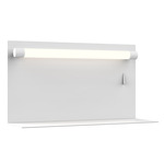 Dresden Tube Wall Sconce with USB - White / Frosted