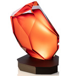 Crystal Rock Table Lamp - Matte Black / Red