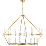 Marston Chandelier - Burnished Brass / Cream