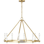 Marston Chandelier - Burnished Brass / Cream