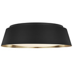 Asher Flush Mount Ceiling Light - Midnight Black / Clear