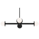 Nodes Wide Chandelier - Midnight Black / Milk White