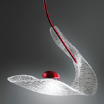 Area51 Ceiling Light - Red / Clear