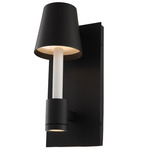 Candelero Outdoor Wall Sconce - Matte Black