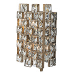 Piazze Wall Sconce - Brushed Champagne Gold / Firenze Clear