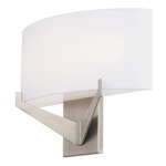 Fitzgerald Wall Sconce - Brushed Nickel / Clear