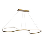 Marques Linear Pendant - Aged Brass / White