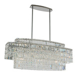 Livelli Linear Chandelier - Polished Chrome / Firenze Clear