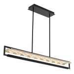 Capuccio Linear Pendant - Matte Black / Firenze Clear