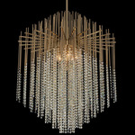 Estrella Pendant - Brushed Champagne Gold / Firenze Clear