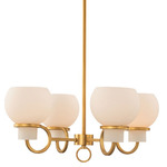 Ascher Chandelier - Winter Brass / White