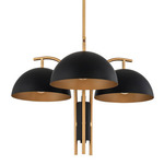 Marcel Chandelier - New Brass / Matte Black