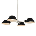 Bruno Chandelier - Polished Chrome / Matte Black