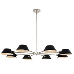 Bruno Chandelier - Polished Chrome / Matte Black