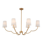 Sophia Linear Chandelier - New Brass / White