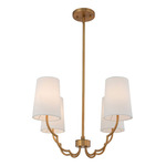 Sophia Chandelier - New Brass / White