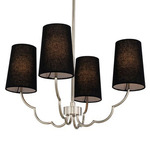 Sophia Chandelier - Polished Nickel / Black