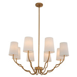 Sophia Chandelier - New Brass / White