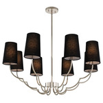 Sophia Chandelier - Polished Nickel / Black