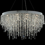 Tenuta Oval Convertible Pendant - Polished Chrome / Firenze Clear