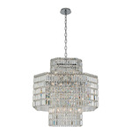 Livelli Chandelier - Polished Chrome / Firenze Clear