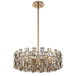 Piazze Pendant - Brushed Champagne Gold / Firenze Clear