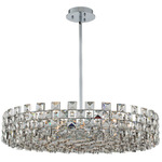 Piazze Pendant - Polished Chrome / Firenze Clear