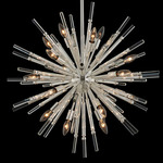 Sprazzo Pendant - Polished Silver / Firenze Clear