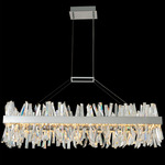 Glacier Linear Chandelier - Polished Chrome / Firenze Clear