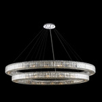 Rondelle 2 Tier Pendant - Chrome / Clear