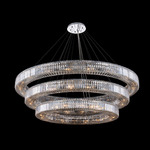 Rondelle 3 Tier Pendant - Chrome / Firenze Clear