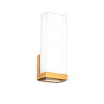 Coltrane Wall Sconce - Aged Brass / White