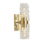 Murano Wall Sconce - Satin Brass / Clear