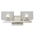 Victoria Bathroom Vanity Light - Polished Nickel / Clear