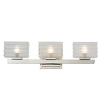 Victoria Bathroom Vanity Light - Polished Nickel / Clear