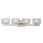 Victoria Bathroom Vanity Light - Polished Nickel / Clear