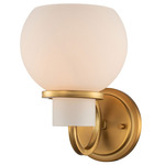 Ascher Wall Sconce - Winter Brass / White