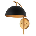 Marcel Wall Sconce - New Brass / Matte Black