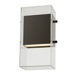 Aria Outdoor Wall Sconce - Matte Black / Clear