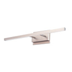 Parallax Bathroom Vanity Light - Brushed Nickel / White