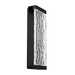 Fusion Outdoor Wall Sconce - Black / Clear