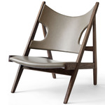 Knitting Lounge Chair - Dark Stained Oak / Sand Leather