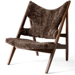 Knitting Lounge Chair - Dark Stained Oak / Root Sheepskin