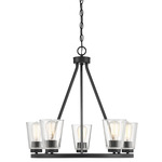 Calhoun Chandelier - Matte Black / Clear