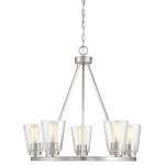 Calhoun Chandelier - Satin Nickel / Clear