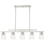 Calhoun Linear Chandelier - Satin Nickel / Clear