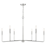 Salerno Chandelier - Polished Nickel