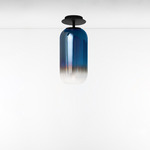 Gople Semi Flush Ceiling Light - Black / Blue