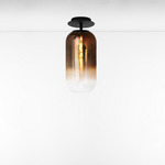 Gople Semi Flush Ceiling Light - Black / Bronze